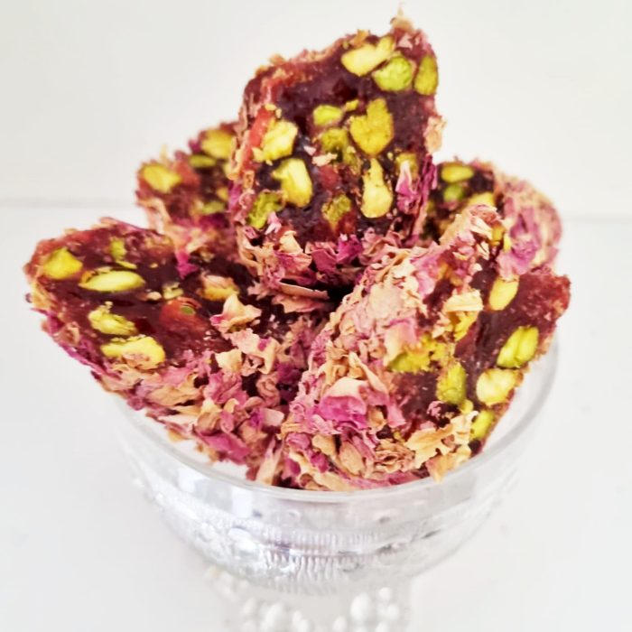 Premium Turkish Delights - Double Roasted Pomegranate Yums Delight with Pistachio covered with Zereshk v2 Premium Turkish Delights- Double Roasted Pomegranate Yums Delight with Pistachio covered with Zereshk v2